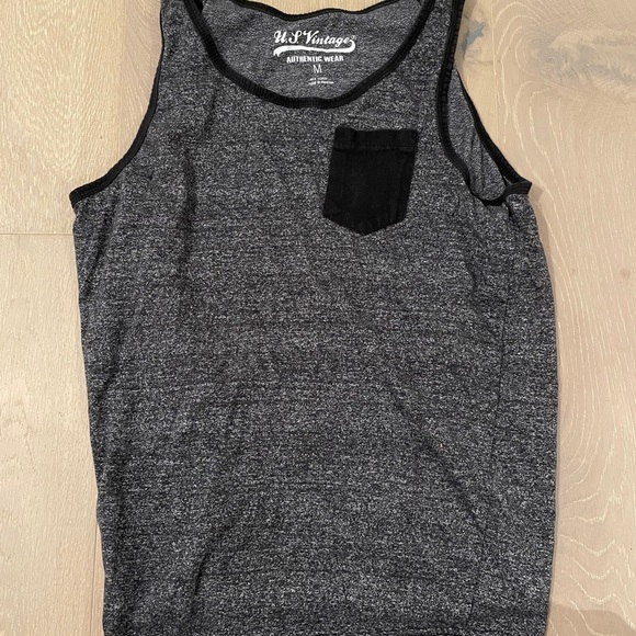 U.S. Vintage Tank Top Grey - Picture 1 of 2